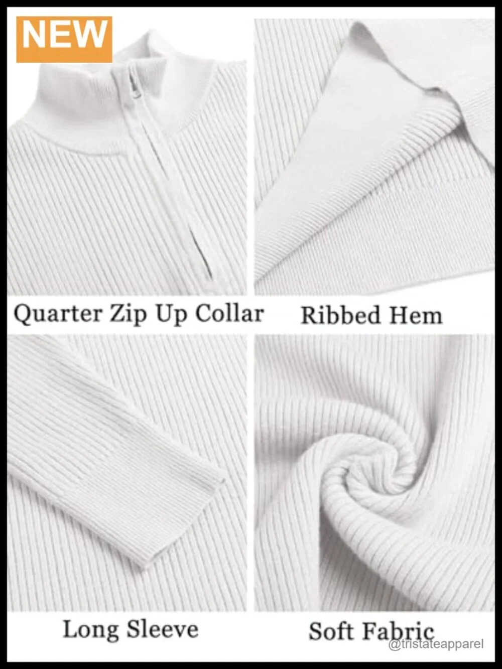 Men's Slim Fit Quarter Zip Mock Neck Sweater Long Sleeve Knitted Pullover